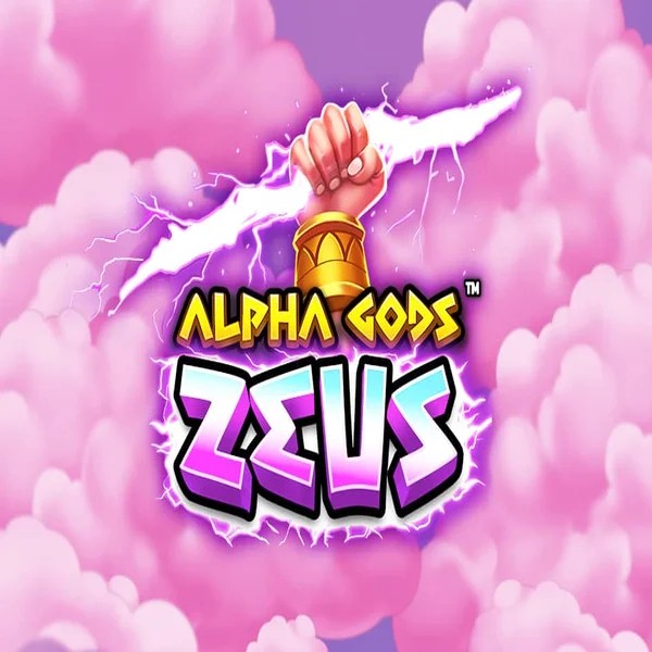 Alpha Gods Zeus slot logo by PearFiction Studios at Millioner Casino