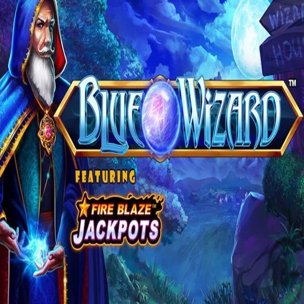 Blue Wizard Fire Blaze Jackpots game by Rarestone Gaming – logo hosted on Millioner Casino