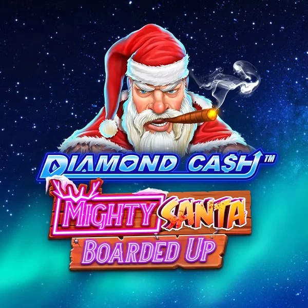 Official Slots logo: Diamond Cash Mighty Santa Boarded Up by Greentube at Millioner Casino