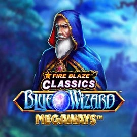 Fire Blaze Blue Wizard Megaways by Rarestone Gaming, showcased at millionerscasino.com – game logo