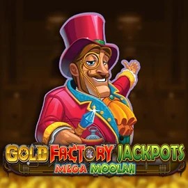 Try Gold Factory Jackpots Mega Moolah slot by Aurum Signature Studios on millionerscasino.com – logo image
